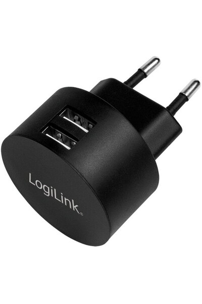 LogiLink PA0218, 10.5 W, 2.1 A, 5 V, Negru