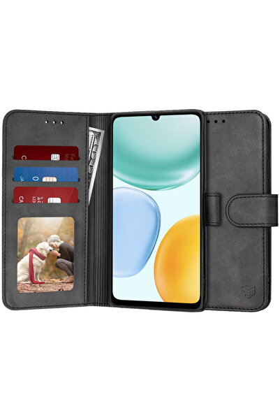 Techsuit Husă pentru Honor X5c Plus - Tip Agendă - Negru