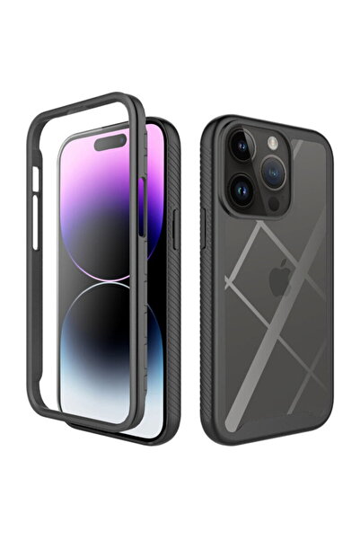 Techsuit Husa pentru iPhone 15 Pro + Folie - Defense360 Pro - Black