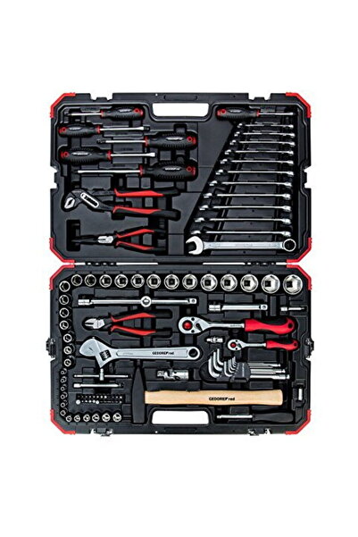 Gedore Set de scule și chei tubulare roșu 1/4 "+ 1/2 ", 100 de piese, set de ...