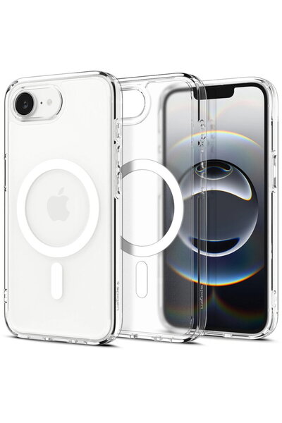 Spigen Husă pentru iPhone 16e - Ultra Hibridă MagSafe - Alb Mat