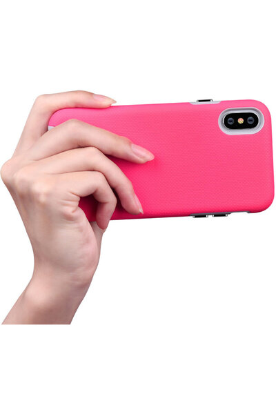 Devia Carcasa KimKong iPhone XS Max Rose Red (antishock, din doua bucati)