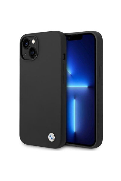 BMW Etui BMHCP14SSILBK iPhone 14 6,1" Negru/black Silicone Metal Logo