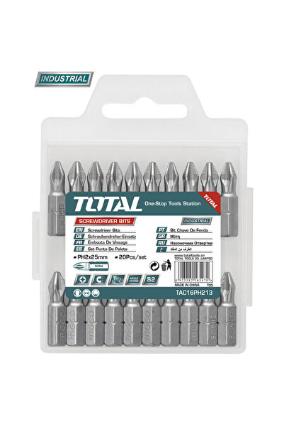 TOTAL Bit - PZ2.25mm, 20 buc / set (INDUSTRIAL)