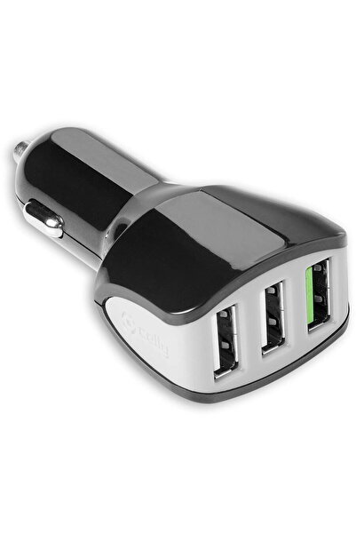 Celly CC3USBTURBO - Încărcător auto cu 3 porturi USB-A 22W
