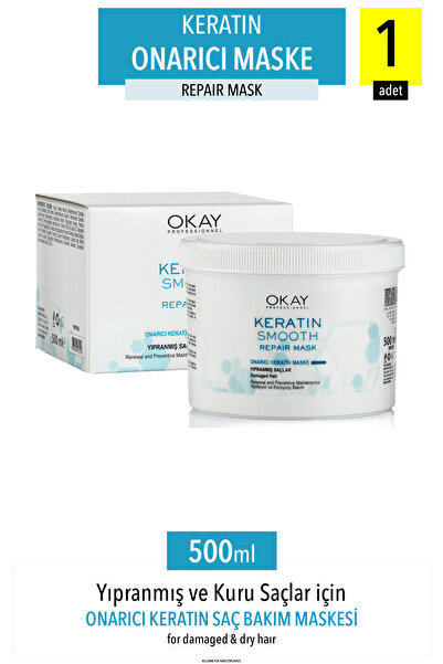 Okay Saç Bakım Maskesi Smooth Keratin 500ml Profesyonel