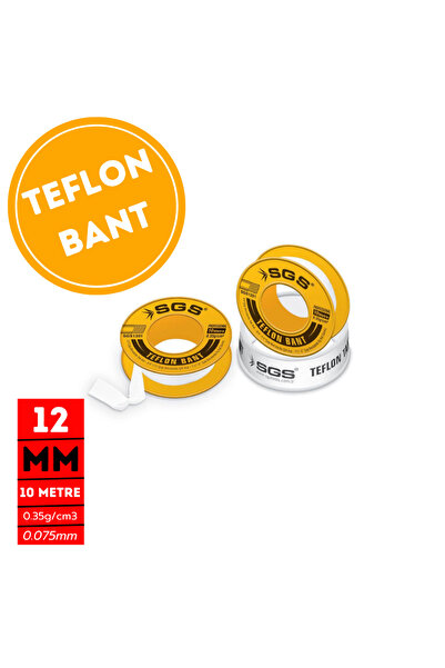 Genel Markalar TEFLON BANT PROFESYONEL 12 MM X 10 M X 0,35 GR