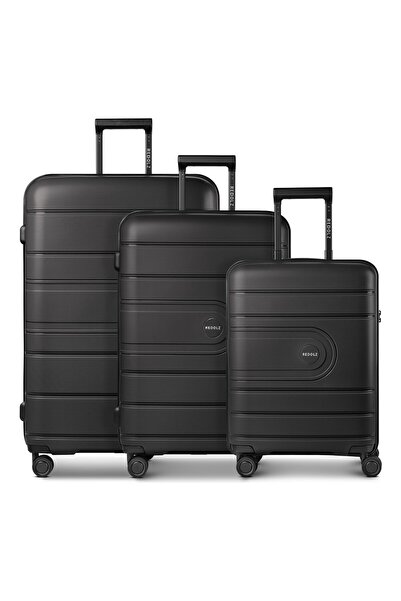 REDOLZ Essentials 11 4 Rollen Kofferset 3-teilig mit Dehnfalte