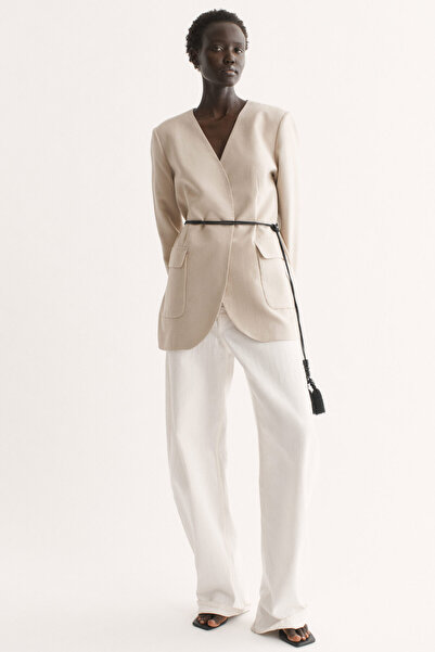 H&M Kuşaklı Oversize Blazer