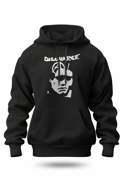buzagi tasarım ürünleri Discharge Digital Print Hooded Unisex Sweatshirt