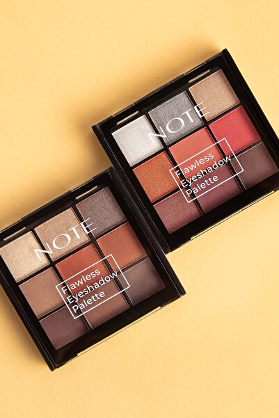 NOTE Flawless Eyeshadow Mat Ve Işıltılı Toz Göz Far Paleti - 01 Canlı Renkler