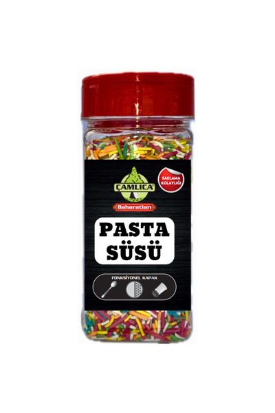 Çamlıca Baharat Çamlıca Pasta Süsü 100 Gr PET Ambalaj | Renkli Pasta ve Tatlı Süsleme Ürünü