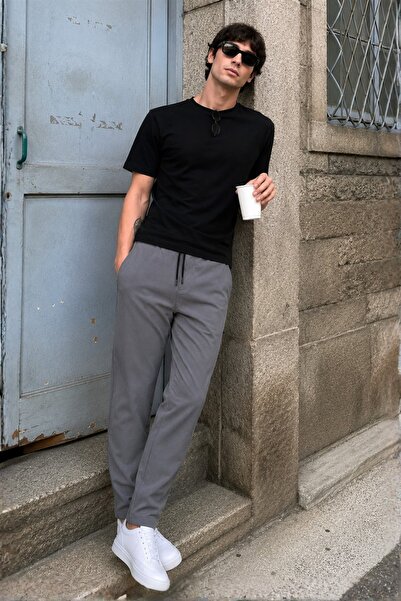 Madmext Stoff Parachute Smoked Basic Herrenhose 6513