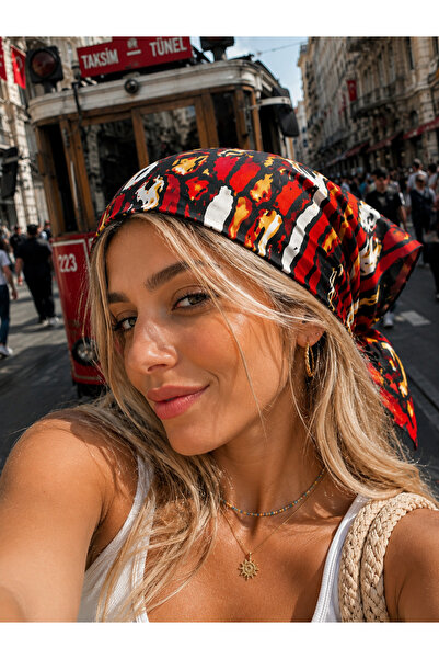 Bandana Patterned Women's Scarf (50X50)