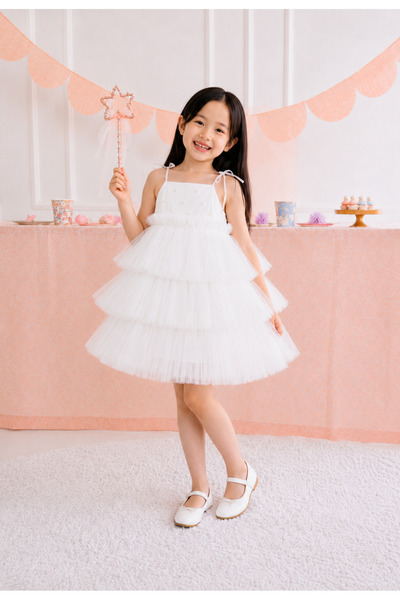 l l louIou baby gifts Adeline Tül Kız Çocuk Elbise I 2-7 Yaş I Party Elbisesi