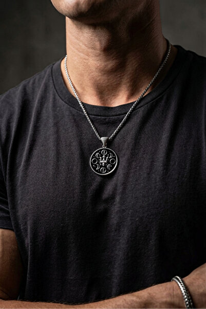 Begondio Phases of the Moon with Spear Handcrafted Stainless Steel Chain Men ...