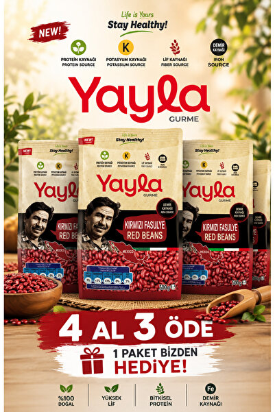 Yayla 4 Al 3 Öde Gurme Kırmızı Fasülye 4x500Gr