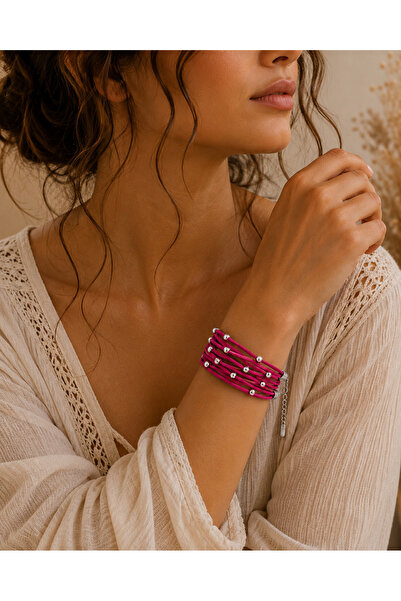 Kutcha Accessories Multi-Colored Suede Rope Multiple Women's Bracelet – Adjus...