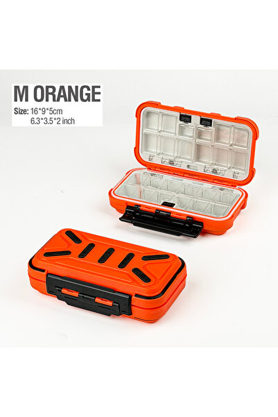 YIRUMEI M-Orange-B Waterproof Fishing Tackle Box Fishing Accessories Tool Sto...