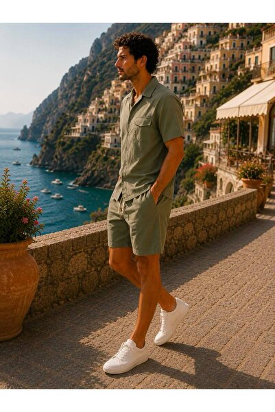 Danger Men's Premium Fabric Modal Shorts Set Khaki 2018Dngr