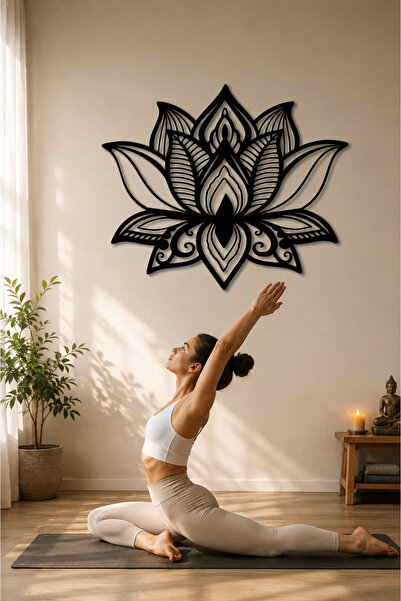 VENON Metal Lotus Çiçeği Tablosu Dekoratif Ev Tablo Dekor Modern Çiçek Duvar ...
