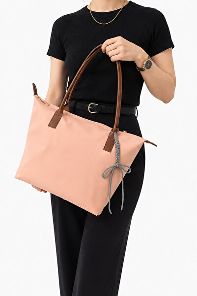 Ecrou Long Bag Paraşüt Omuz Çantası Pudra