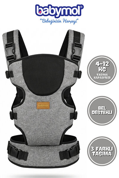 Babymol QUATROS Bel Destekli Kanguru Bebek Taşıyıcı 4 - 12 kg