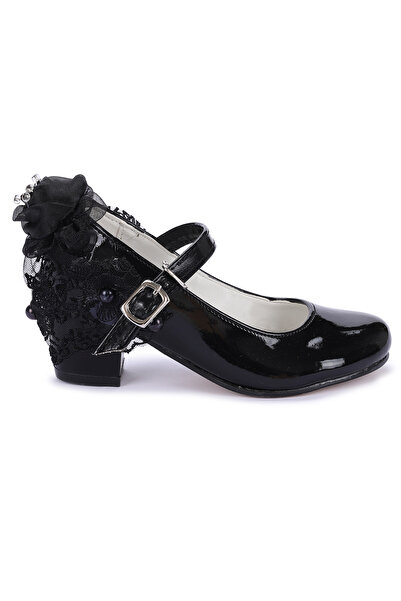 Kiko Kids Cara Rugan Günlük Kız Çocuk 4 Cm Topuklu Abiye Ayakkabı