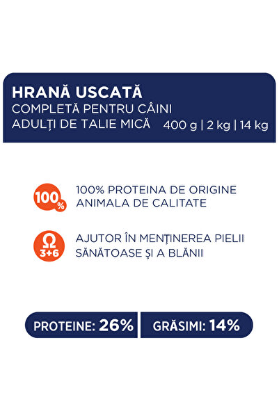 Club4Paws Club 4 Paws Hrană uscată pentru câini de talie mică, 2kg