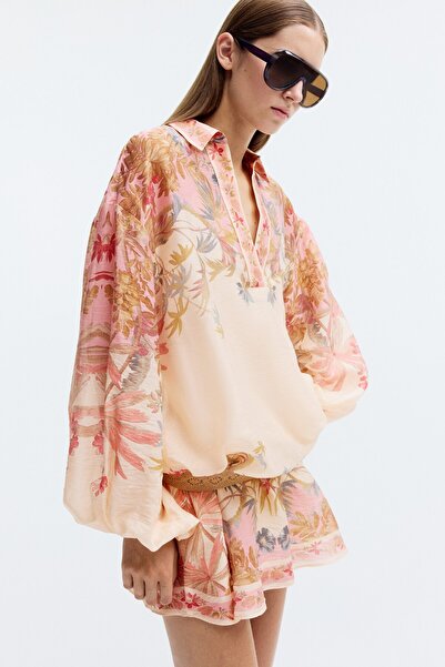 H&M Keten Karışımlı Tunik Elbise