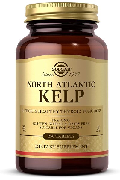 Solgar North Atlantic Kelp, Supports Healthy Thyroid Function 250 Tablets