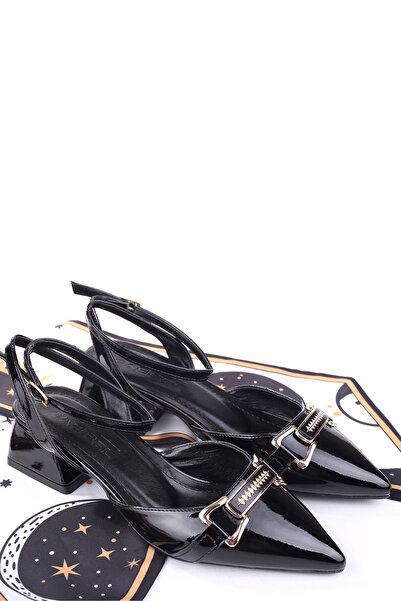 Walkenzo 865 جلد نسائي لامع كلاسيكي حذاء بكعب