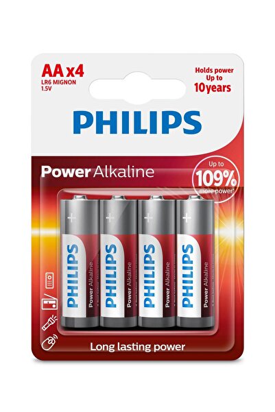 Philips Aa Kalem Pil Alkalin 4'lü Pil Lr6p4b/10