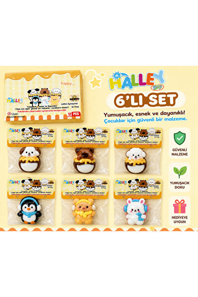 TOYTOPIA 4lü capybara kedicik ayıcık penguen squishy set