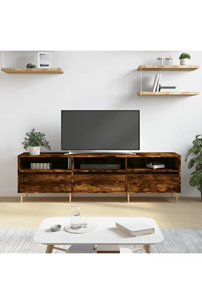 Concept Comodă TV, stejar fumuriu, 150x30x44,5 cm, lemn prelucrat