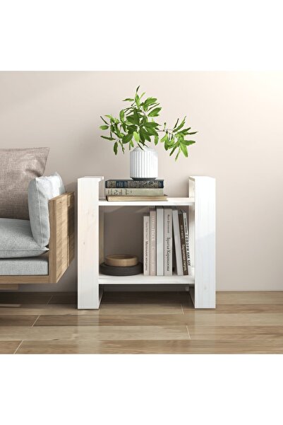 Concept Bibliotecă/Separator cameră maro miere, 60x35x57 cm, lemn masiv