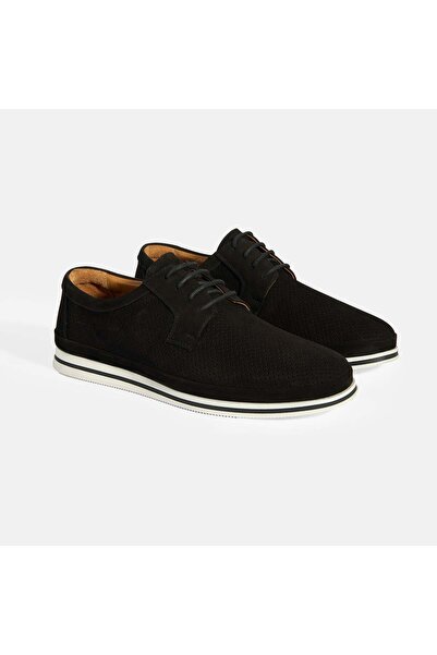 Desa Dionnia Black Men's Leather Casual Shoes
