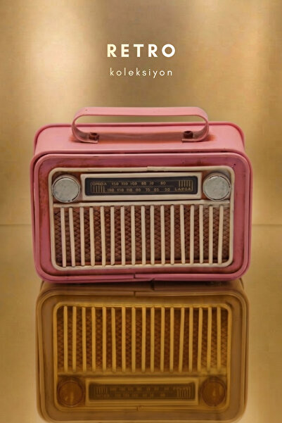Pat Aksesuar Pembe Dekoratif Radyo – Ev & Ofis İçin Nostaljik Retro Tasarım |...