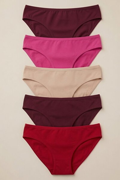 Moda Style MS Kadın Bikini Külot Pamuklu 5’li Paket Karışık Paket