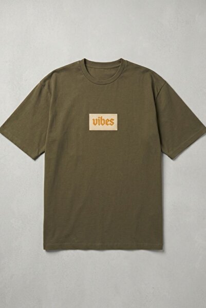 gothamvibes Erkek Relaxed 013 Oversize Haki T-Shirt
