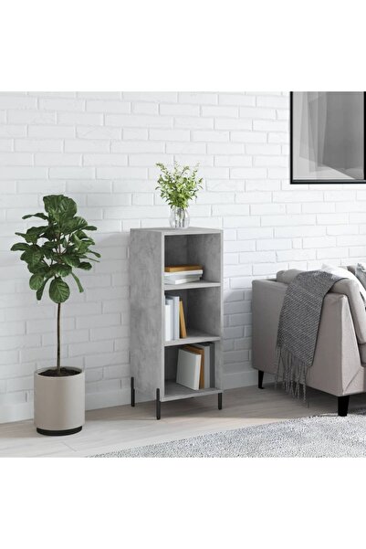 Concept Servantă, gri beton, 34,5x32,5x90 cm, lemn prelucrat