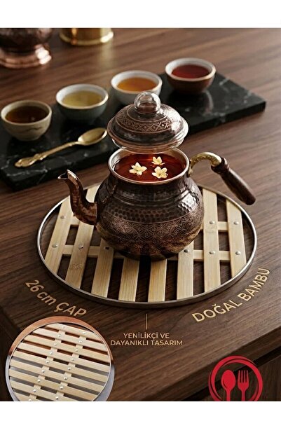RED KİTCHEN 26 cm Bambu Buharda Pişirme Aparatı - Tencere İçi Sebze Haşlama M...