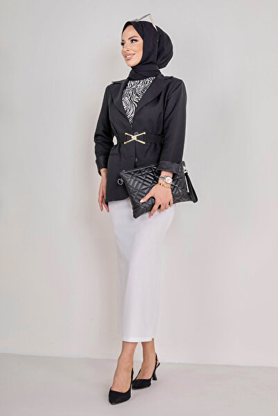 TOFİSA Pencil Skirt White - 23054