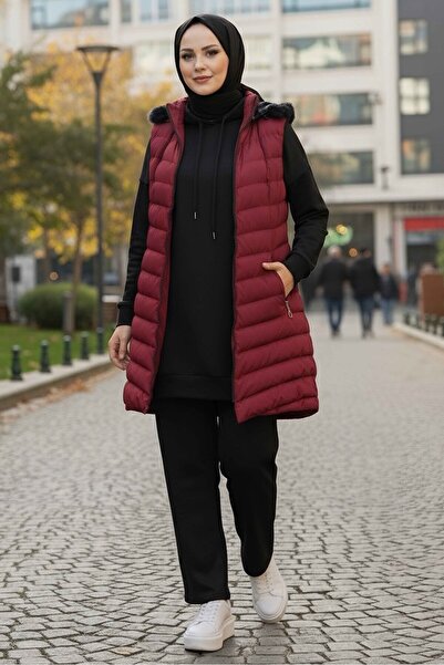 TOFİSA Vestă Micro Inflatable Burgundy - 28016-BORDO