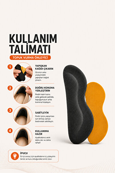Active Team SP06 - Yapışkanlı Bilek Koruma | Topuk Vurma Önleyici Ve Ayakkabı Daraltma Yumuşak Sünger Ped