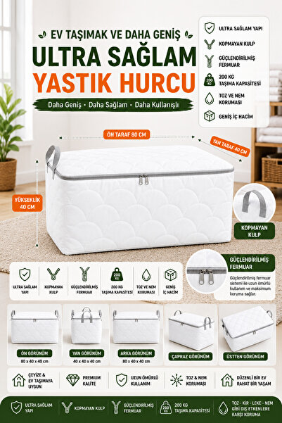 BİVA Durable Zippered Quilt Storage Bag 80X50X50Cm with Complete Zipper from ...