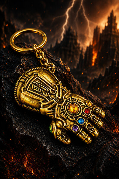 MINDA Thanos Keychain Infinity Gauntlet Metal Marvel Avengers