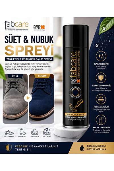 Fabcare Süet & Nubuk Bakım Spreyi Lacivert 250 ml | Renk Yenileyici ve Koruyu...