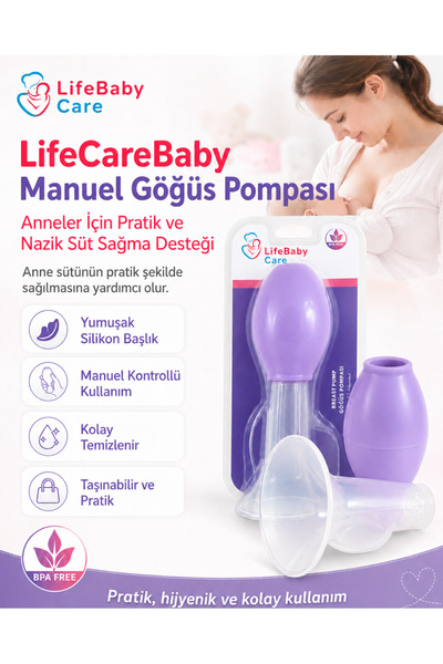 LifeCareBaby Göğüs pompası mor