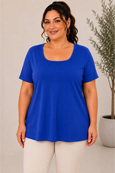 Gülmina Moda Women's Viscose Square-Neck Casual Blouse